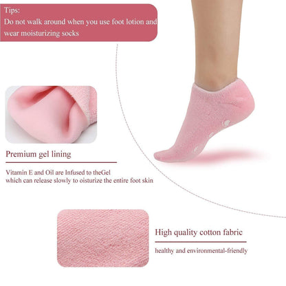 Gel Spa Moisturizing Socks for Cracked Heels | Soft Repair Socks | Deep Hydrating Foot Care for Men & Women