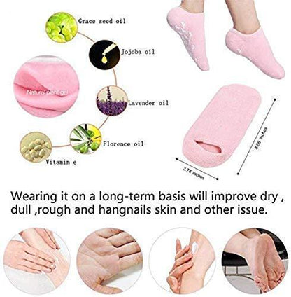 Gel Spa Moisturizing Socks for Cracked Heels | Soft Repair Socks | Deep Hydrating Foot Care for Men & Women